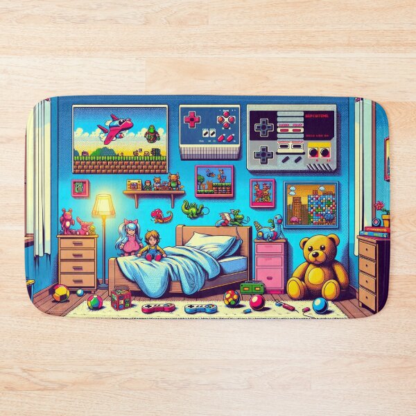 Item preview, Colorful Retro Gaming Children's Bedroom designed and sold by Hatomomox.