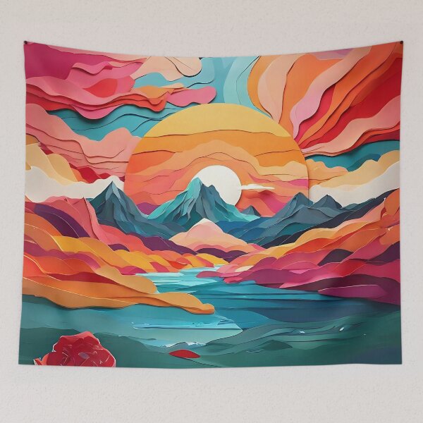 Item preview, Abstract Sunset Art designed and sold by Obsidian Ink by Wilshire.