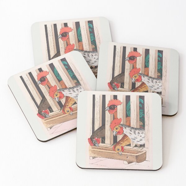 Item preview, The chickens  Vintage illustration designed and sold by Lacasadellora.