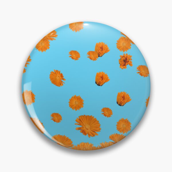 Item preview, Vibrant Orange Floral Pattern - Ideal for Shower Curtains, Pillows, Aprons, Duvets, and Comforters designed and sold by Suzana Djordjevic.