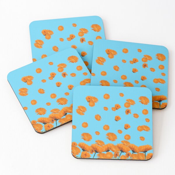Item preview, Vibrant Orange Floral Pattern - Ideal for Shower Curtains, Pillows, Aprons, Duvets, and Comforters designed and sold by Suzana Djordjevic.