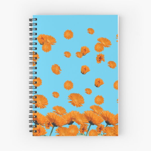 Item preview, Vibrant Orange Floral Pattern - Ideal for Shower Curtains, Pillows, Aprons, Duvets, and Comforters designed and sold by Suzana Djordjevic.