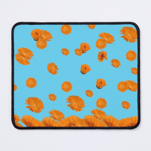 Item preview, Vibrant Orange Floral Pattern - Ideal for Shower Curtains, Pillows, Aprons, Duvets, and Comforters designed and sold by Suzana Djordjevic.