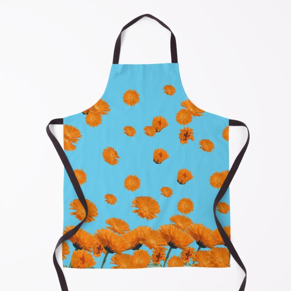 Item preview, Vibrant Orange Floral Pattern - Ideal for Shower Curtains, Pillows, Aprons, Duvets, and Comforters designed and sold by Suzana Djordjevic.