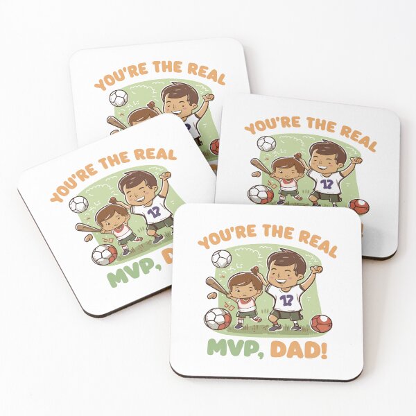 Item preview, Real MVP Dad: Heartwarming Father's Day Sports Art designed and sold by HahaHandlesHub.