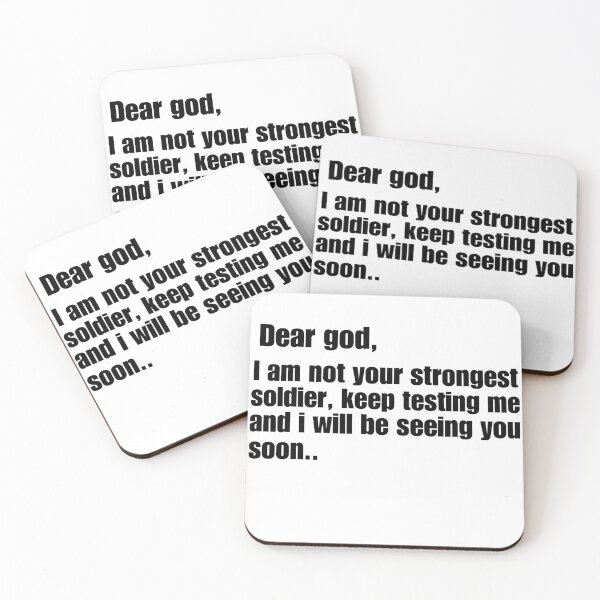 Item preview, Dear God I Am Not Your Strongest Soldier Keep Testing Me designed and sold by ANNINOART ⭐⭐⭐⭐⭐.