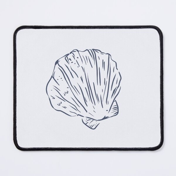 Item preview, Blue Sea Shell Fineline designed and sold by moonna designs.