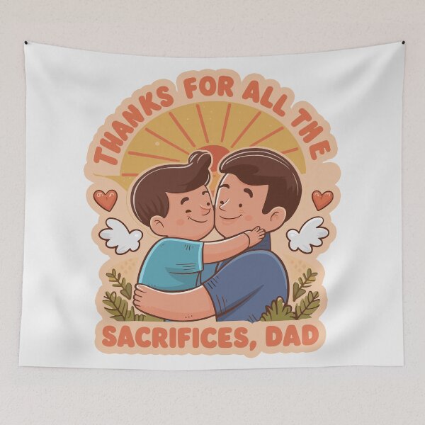 Item preview,  Sacrifices of Love: Heartwarming Father's Day Art designed and sold by HahaHandlesHub.