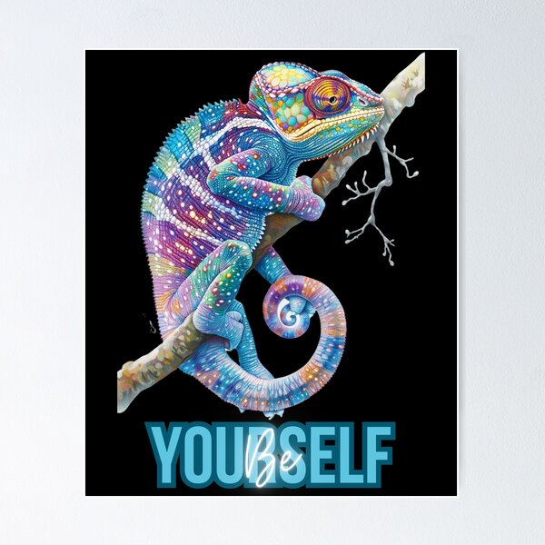 Item preview, be yourself chameleon designed and sold by FluxDesigner.