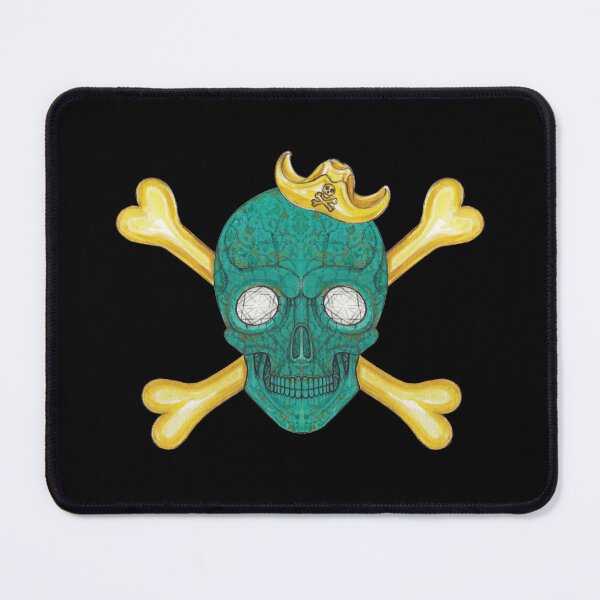 Item preview, Skull and crossbones set turquoise with gold. designed and sold by Jiwsurreal.