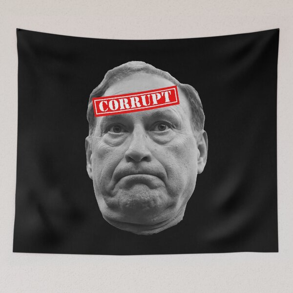 Item preview, Samuel Alito Corrupt (corrupt label bw) designed and sold by Thelittlelord.