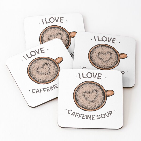Item preview, I Love Caffeine Soup Heart Froth designed and sold by GrufTee.