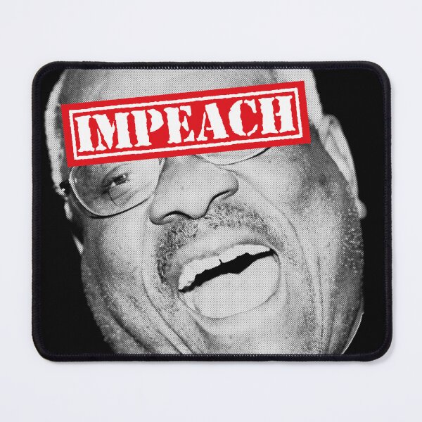 Item preview, Clarence Thomas Corrupt (impeach label bw) designed and sold by Thelittlelord.