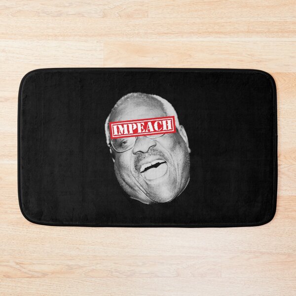 Item preview, Clarence Thomas Corrupt (impeach label bw) designed and sold by Thelittlelord.