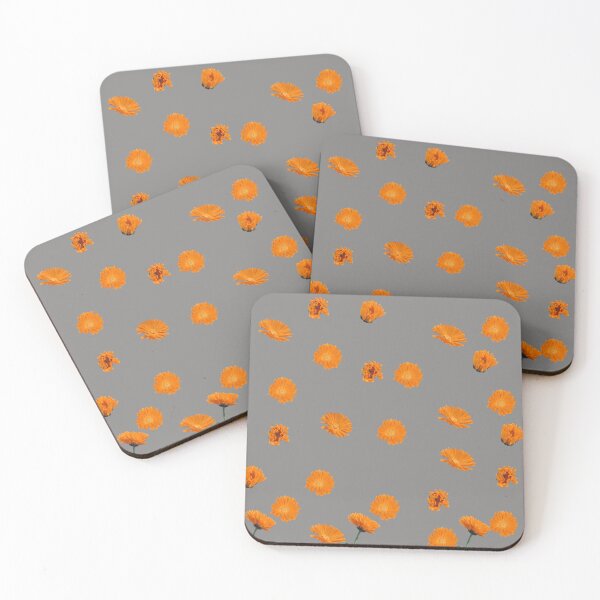 Item preview, Vibrant Orange Floral Pattern - Ideal for Shower Curtains, Pillows, Aprons, Duvets, and Comforters designed and sold by Suzana Djordjevic.