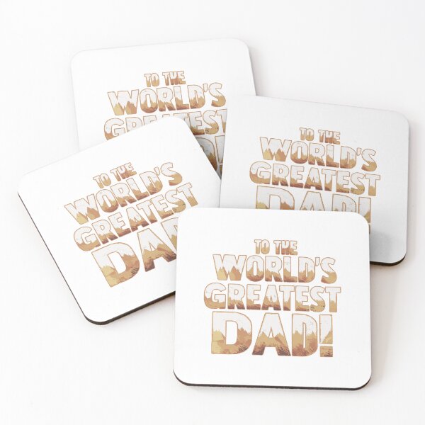 Item preview, Mountain Rugged Peaks Typography: To the World's Greatest Dad! designed and sold by HahaHandlesHub.