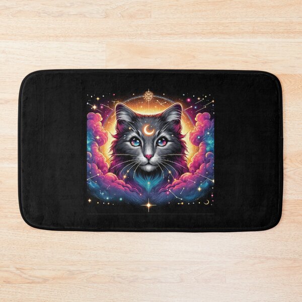 Item preview, Mystical Space Cat - Celestial Feline Art designed and sold by RetroPop23.