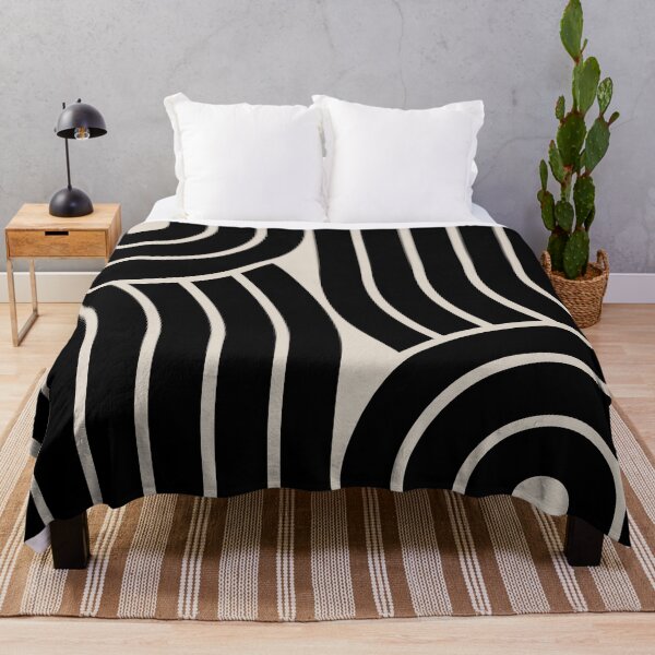 Item preview, Retro Style Geometric Minimal Design Black and Linen White designed and sold by tonymagnerart.