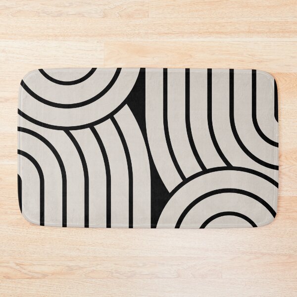 Item preview, Retro Style Geometric Minimal Design Black and Linen White designed and sold by tonymagnerart.