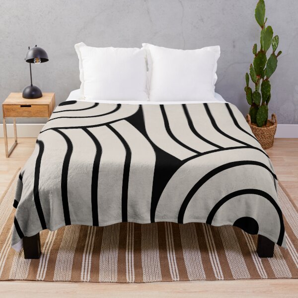 Item preview, Retro Style Geometric Minimal Design Black and Linen White designed and sold by tonymagnerart.