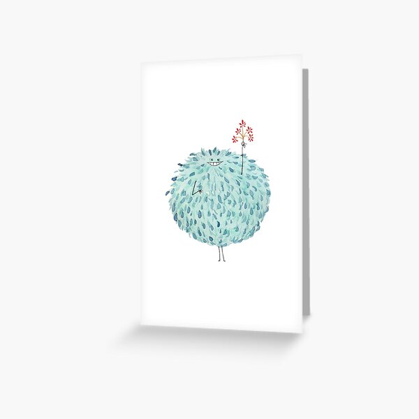 Poofy Frawna Greeting Card