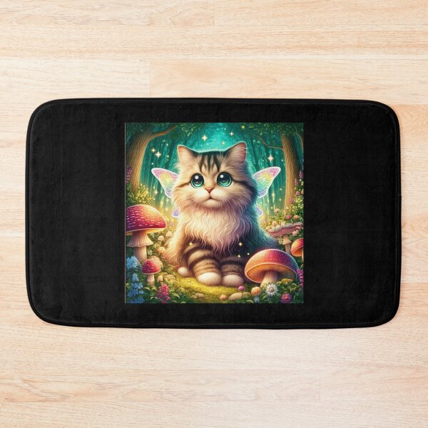 Item preview, Magical Fairy Cat in Enchanted Forest designed and sold by RetroPop23.