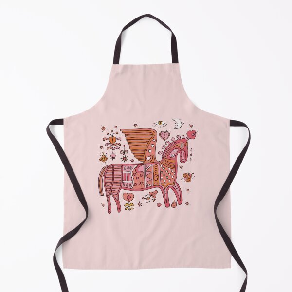 Item preview, Magical unicorn horse in Eastern European traditional style designed and sold by Szofink.