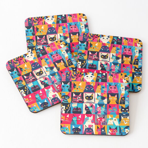 Item preview, Cubist Cats in Pop Art designed and sold by miss-keysmash.
