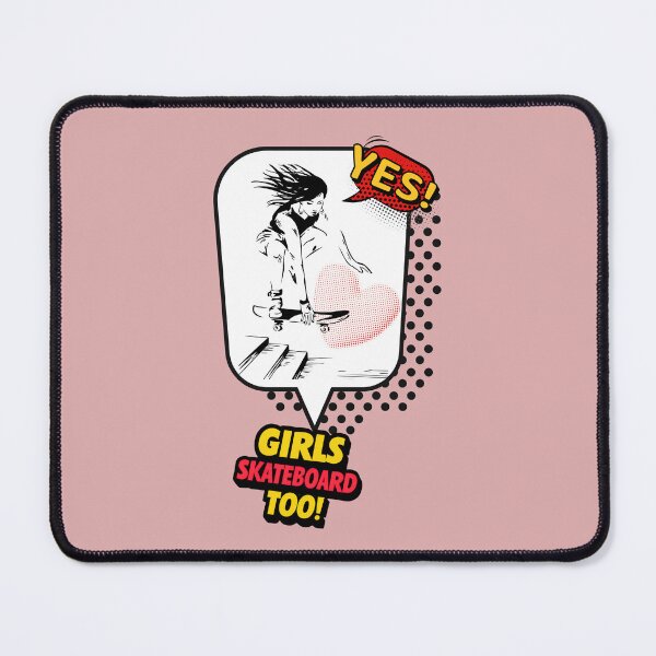 Artikelvorschau, Cartoon Comic Pop Art Design „Girls Skateboard Too“ entworfen und verkauft von Cool Ts .