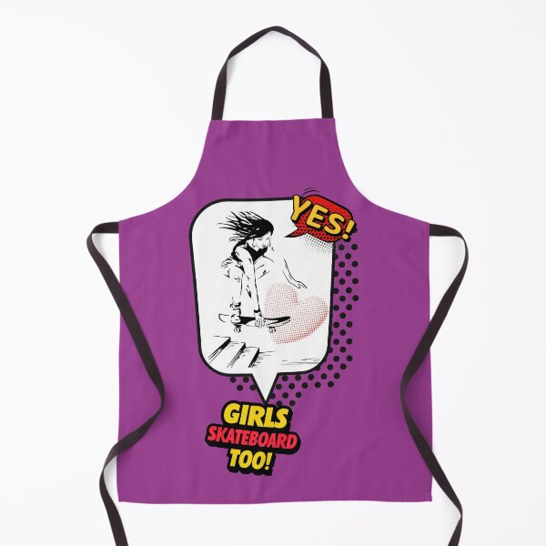 Item preview, Cartoon Comic Pop Art Design "Girls Skateboard Too" designed and sold by Cool Ts .