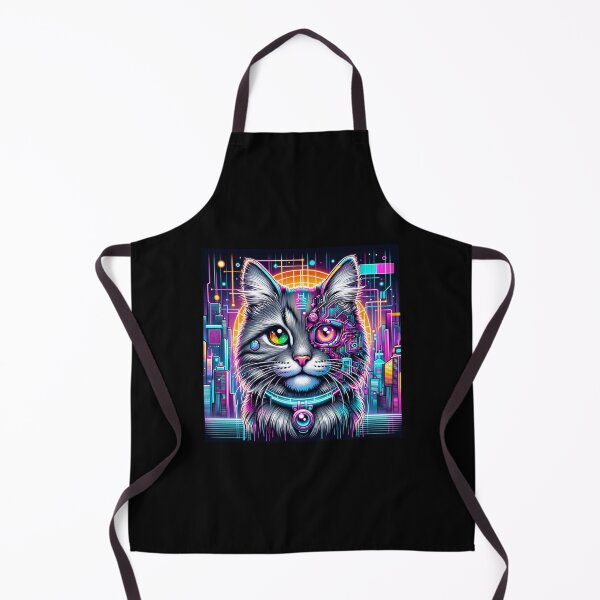 Item preview, Cyberpunk Neon Cat designed and sold by RetroPop23.