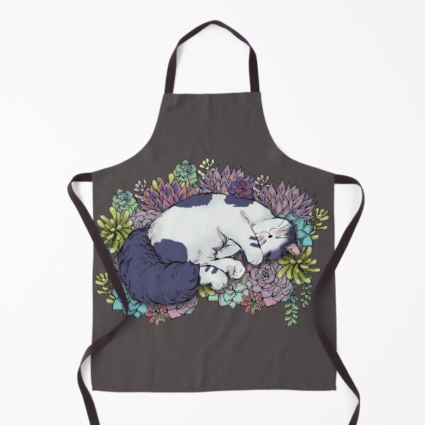 Item preview, Beautiful kitty sleeping on succulents designed and sold by MoonCatLab.