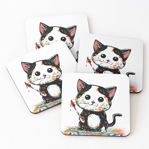 Item preview, artistic cat designed and sold by kharma zero.