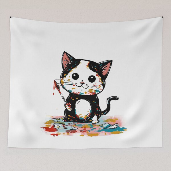 Item preview, artistic cat designed and sold by kharma zero.