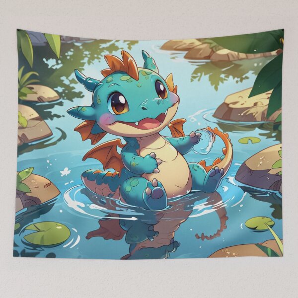 Item preview, Cute Dragon in Pond designed and sold by CSidea.
