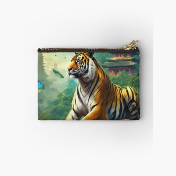 Item preview, Tiger and butterfly, plants, flowers, nature, pagoda, China designed and sold by Sugar Wisdom .