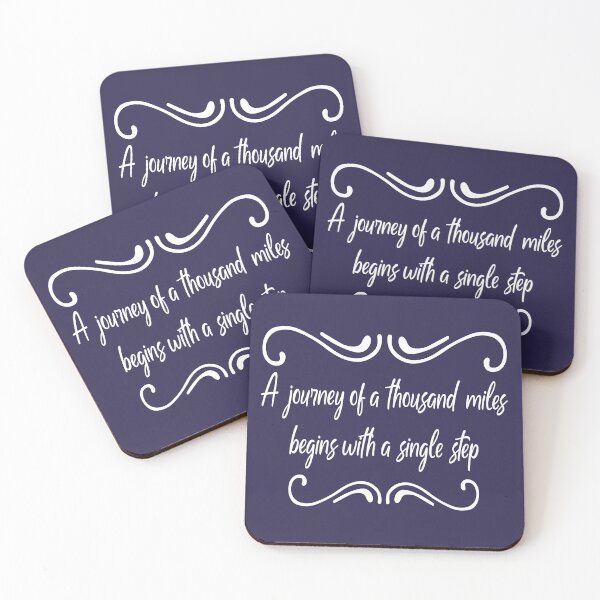 Item preview, A journey of a thousand miles begins with a single step, Motivational quotes, positive words and inspirational sayings for encouraging to do the best in your life. designed and sold by Quotesgallery.