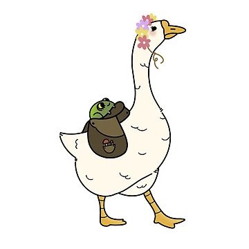 Artwork thumbnail, Toad Riding Goose by StickersWithaZ