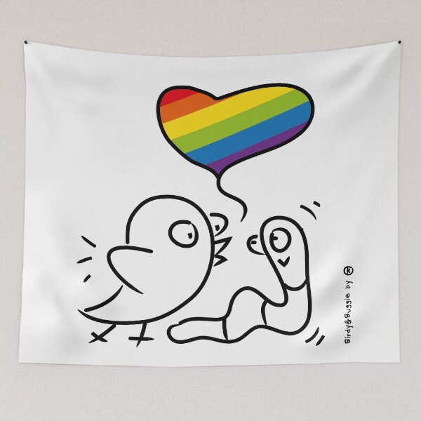 Item preview, LGBTQ Love Heart - Birdy & Buggie designed and sold by katyako.