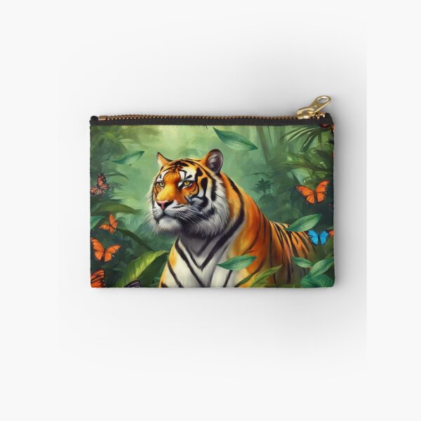 Item preview, Tiger and butterfly, plants, flowers, nature, pagoda, China designed and sold by Sugar Wisdom .