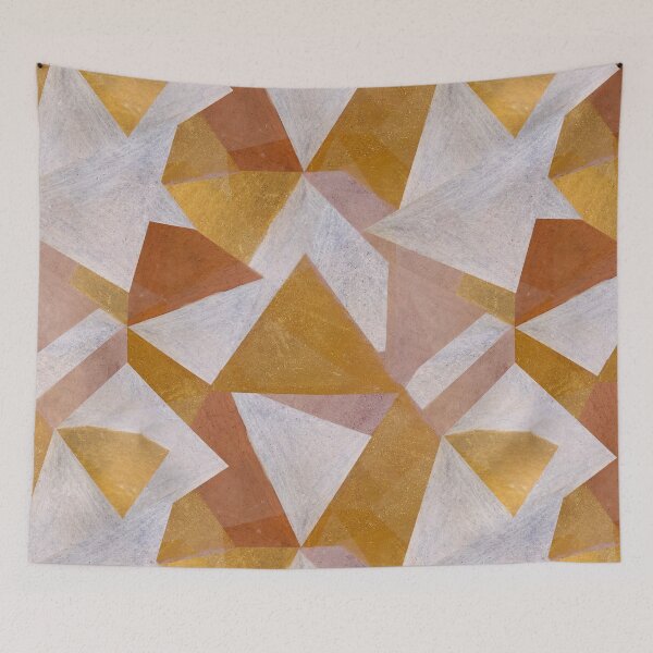 Item preview, African Abstract Ochre mud-cloth Art designed and sold by Leanne  Nowell.