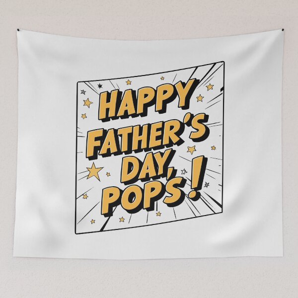 Item preview, Nostalgic Father's Day Comic Strip: Happy Father's Day, Pops! designed and sold by HahaHandlesHub.