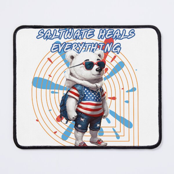 Item preview, Little Bear Shirt Flag America Shirt Cute Baer Shirt Summe Bear  designed and sold by khetchDesign.