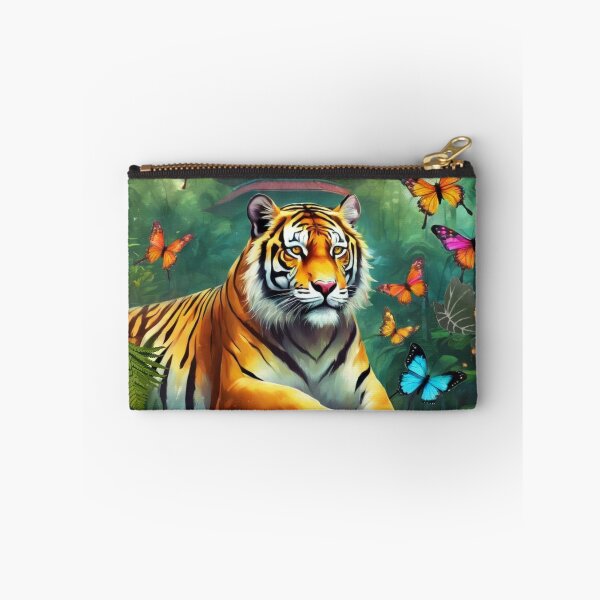 Item preview, Tiger and butterfly, plants, flowers, nature, pagoda, China designed and sold by Sugar Wisdom .