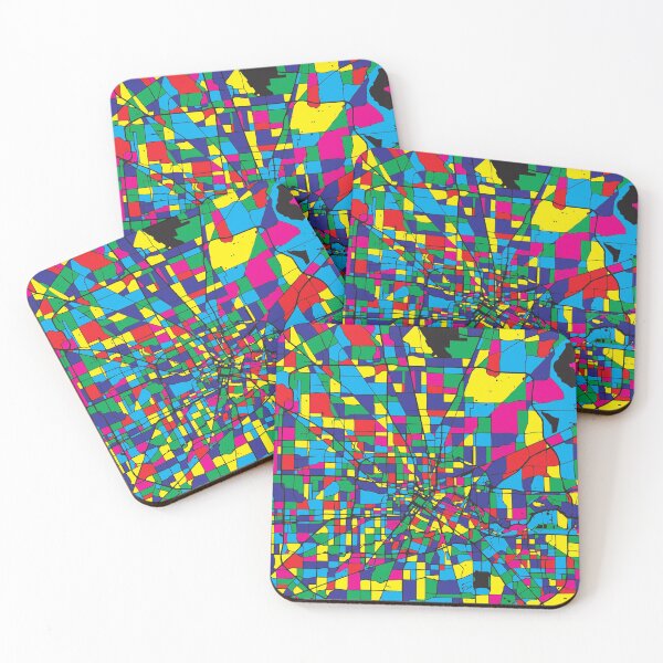 Item preview, Houston City Map - Colorful Abstract Art Print designed and sold by Stadify.
