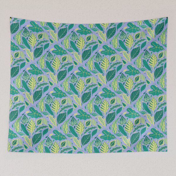 Item preview, Tropical Houseplants - blue designed and sold by Courtney Nicholls.