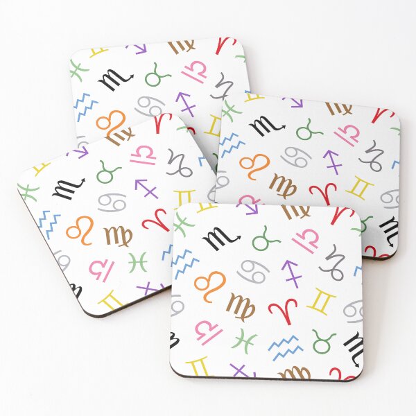 Item preview, Astrological Star Sign Symbols Pattern Color+White designed and sold by NataliePaskell.