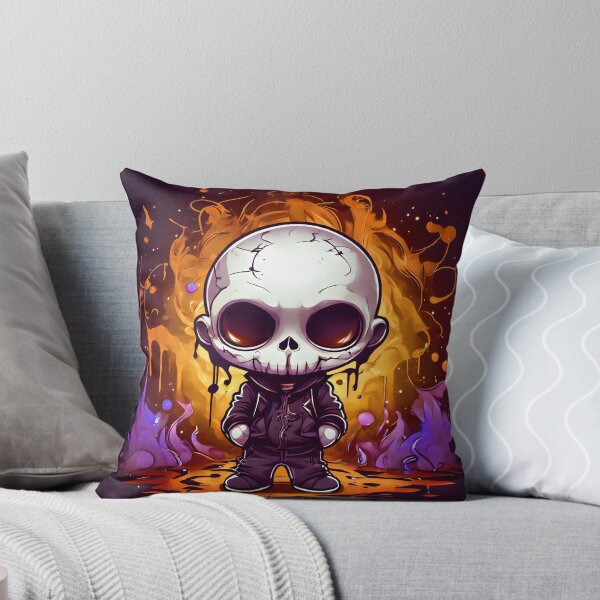 Item preview, Skullboy, fire, skeleton,  chibi, cute, graffiti style, decoration, design, street art, creepy, street art, cartoon designed and sold by DigitEclectic.