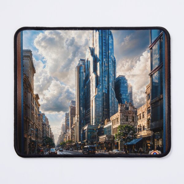Item preview, Art Deco Futuristic Skyscraper Towering Over A Cityscape Beautiful AI Concept Art by Xzendor7 designed and sold by Xzendor7 Digital Art Creations.