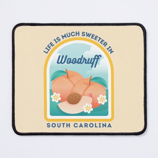 Item preview, Woodruff South Carolina SC Peach Tourist Souvenir T-Shirt designed and sold by carolinafound.